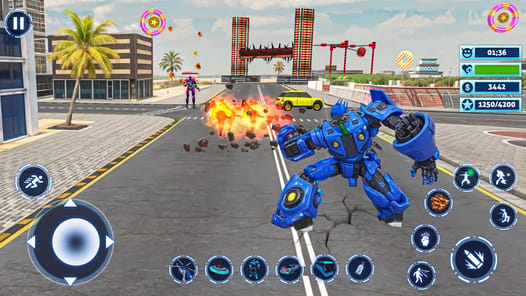 Bus Simulator Police Robot Car APK screenshot 1