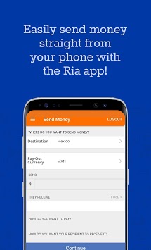 Ria Money Transfer APK screenshot 1