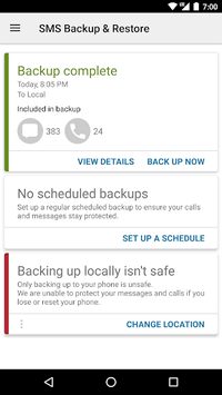 SMS Backup & Restore APK screenshot 1