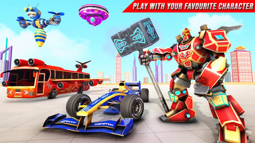 Multi Robot Formula Car flying APK screenshot 1