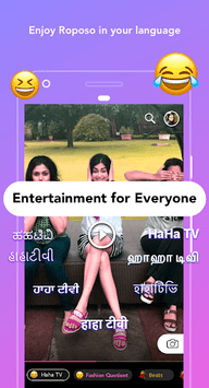 Roposo - Fun Videos, Editing, Chat Status, Camera APK screenshot 1