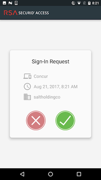 RSA SecurID Authenticate APK screenshot 1