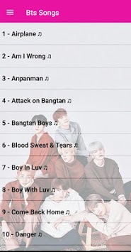 BTS Songs ( Offline - 65 Songs ) APK screenshot 1 BTS Songs ( Offline - 65 Songs ) APK screenshot 1