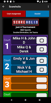 Scoreholio: Cornhole Brackets & Scoring APK screenshot 1