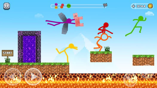 Stick-man Parkour Run APK screenshot 1