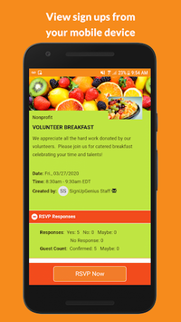 SignUpGenius APK screenshot 1 SignUpGenius APK screenshot 1