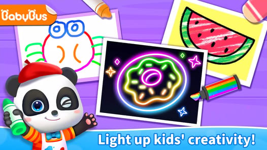 Baby Panda's Glow Doodle Game APK screenshot 1