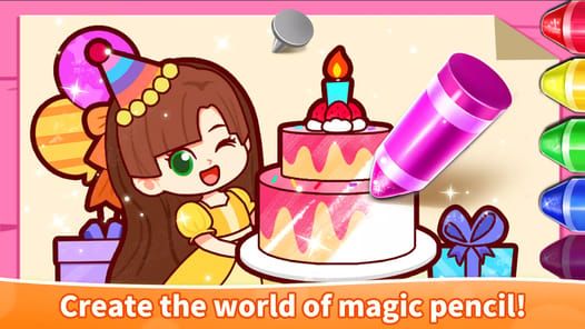 Baby Panda's Glow Doodle Game APK screenshot 1