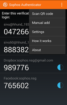 Sophos Authenticator APK screenshot 1