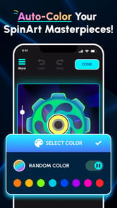Glow Finger Spinner Art App APK screenshot 1