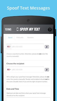 Spoof Text Message APK screenshot 1