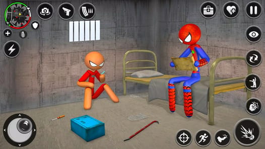 Spider Stick Hero Prison Break APK screenshot 1
