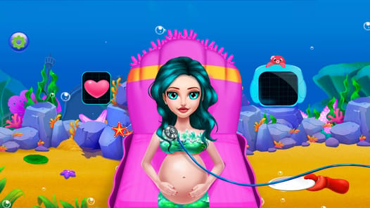 Pregnant Mermaid Mommy Salon APK screenshot 1