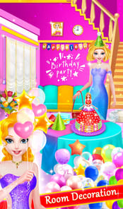 Princess Birthday Cake Party S APK screenshot 1