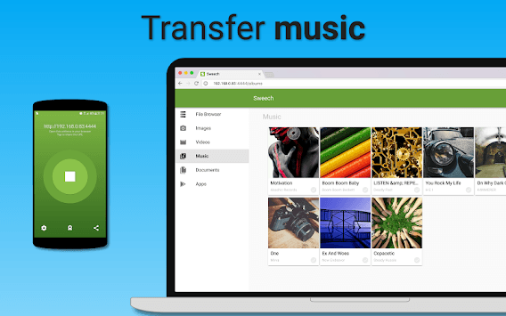 Sweech - Wifi File Transfer APK screenshot 1
