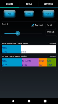 AParted ( Sd card Partition ) APK screenshot 1