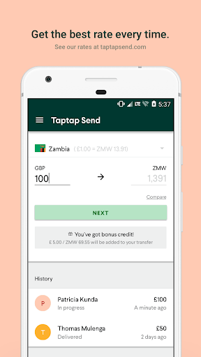 Taptap Send: Money Transfer APK screenshot 1