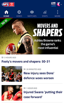 AFL Live Official App APK screenshot 1