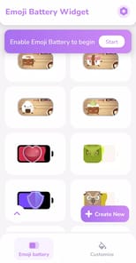 Emoji Battery Widget APK screenshot 1