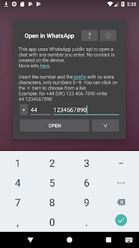 Click to chat APK screenshot 1