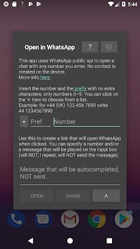Click to chat APK screenshot 1