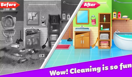Dream Home Cleaning Game Wash APK screenshot 1