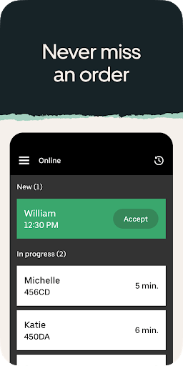 Uber Eats Orders APK screenshot 1