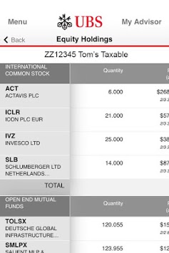 UBS Financial Services APK screenshot 1