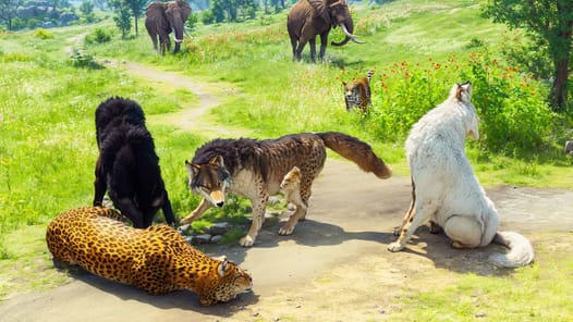 Virtual Arctic Wolf Family Sim APK screenshot 1