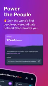 UpRock AI Earnings for Income APK screenshot 1