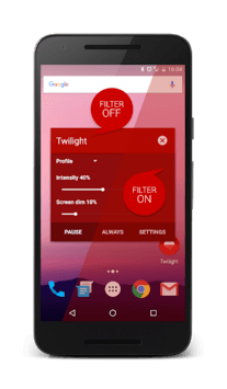 Twilight: Blue light filter APK screenshot 1