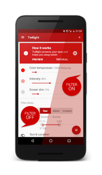 Twilight: Blue light filter APK screenshot 1
