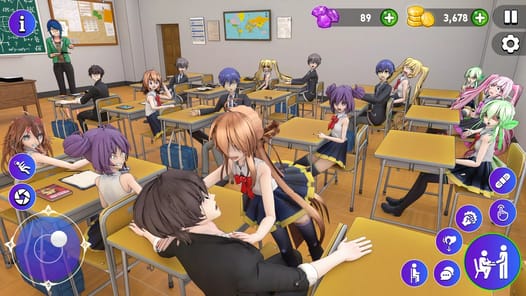 High School Love Sim Life Game APK screenshot 1