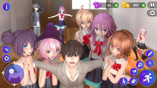 High School Love Sim Life Game APK screenshot 1