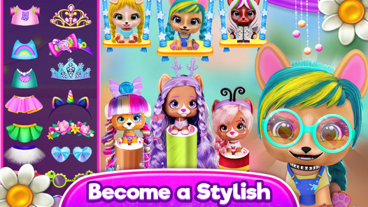 Hairstyle: pet care salon game APK screenshot 1