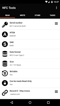 NFC Tools APK screenshot 1 NFC Tools APK screenshot 1
