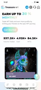 TreasureNFT：Trade & Earn NFTs APK screenshot 1