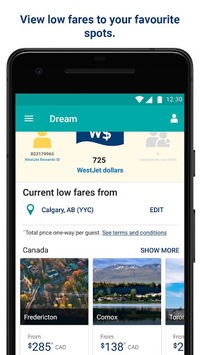 WestJet APK screenshot 1