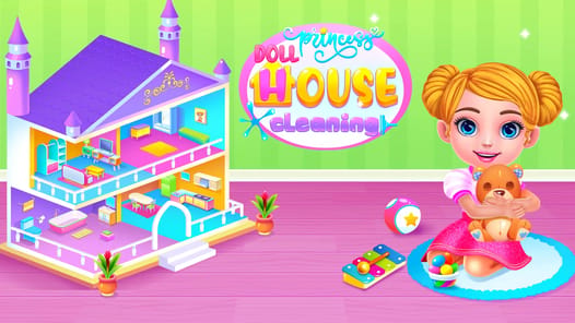 Princess Doll House Cleaning APK screenshot 1