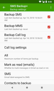 SMS Backup+ APK screenshot 1