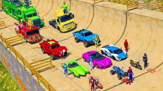 Superhero Car Stunt Race APK screenshot 1