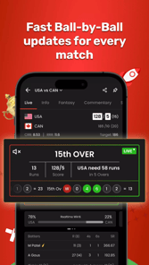 CricRocket: Live Cricket Score APK screenshot 1