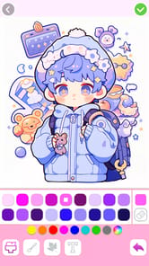 Cute Drawing : Anime Color Fan APK screenshot 1