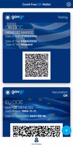 Covid Free GR Wallet APK screenshot 1