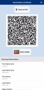 Covid Free GR Wallet APK screenshot 1