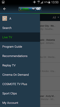 COSMOTE TV GO APK screenshot 1