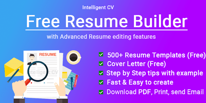 Resume Builder CV maker App Free CV templates 2019 APK screenshot 1