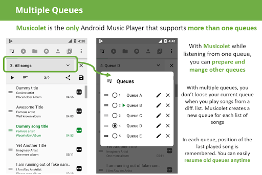 Musicolet Music Player [Free, No ads] APK screenshot 1