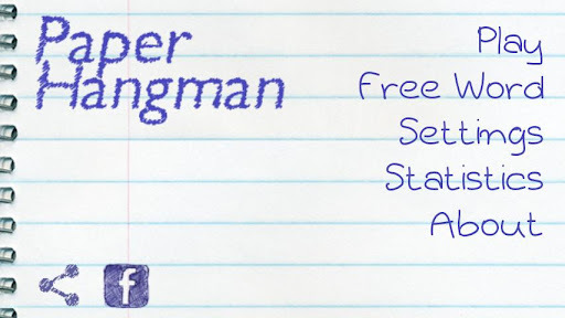 Paper Hangman Free (English) APK screenshot 1