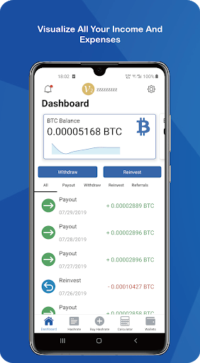 Hashshiny Bitcoin Cloud Mining APK screenshot 1 Hashshiny Bitcoin Cloud Mining APK screenshot 1